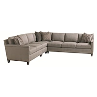 Strada Four Piece Sectional Sofa with Nailhead Trim