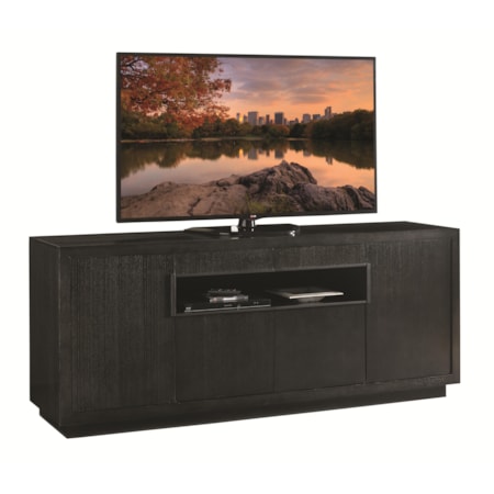 Berlinetta Media Console with Wire Management Grommets and Adjustable Shelves