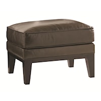 Giovanni Ottoman with Exposed Wood Base