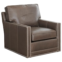 Brayden Customizable Swivel Chair (6 Inch Track Arms, Boxed Edged Back, Nailheads)