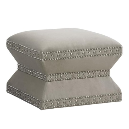 Wheatley Accent Ottoman with Nailhead Detailing