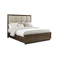 King Casa del Mar Upholstered Bed in Sueded Microfiber