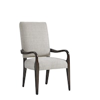 Sierra Dining Arm Chair in Medino Ivory Fabric