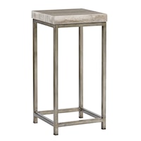 Ashcroft Accent Table with Silver Travertine Top