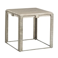 Stone Canyon Lamp Table with Silver Travertine Top