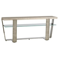 Griffith Park Console Table with Glass Display Shelf
