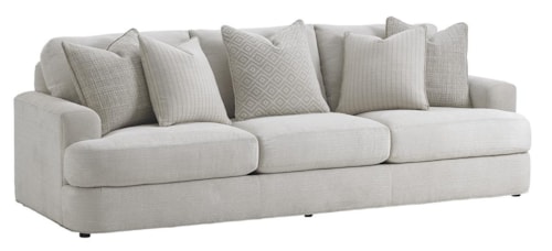 Halandale Contemporary Sofa with Toss Pillows