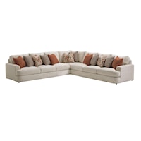 Halandale Two Piece Sectional Sofa with Toss Pillows