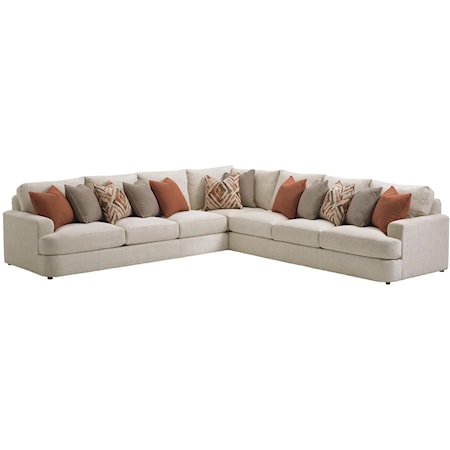 Halandale Two Piece Sectional Sofa with Toss Pillows