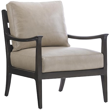 Miramar Exposed Wood Accent Chair