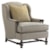 Lexington Upholstery Bradbury Chair with Wing Back and Turned Legs