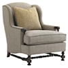 Lexington Lexington Upholstery Bradbury Chair with Wing Back and Turned Legs