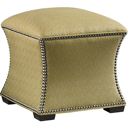 Eclipse Accent Ottoman with Nailhead Trim