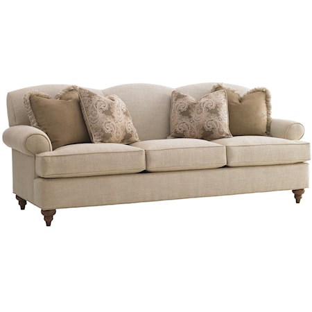 Lexington Personal Design Series 6400-33 Bedford Customizable 3- Cushion  Sofa (6 Track Arms, Box Edged Back, Medium Tapered Leg), Baer's Furniture