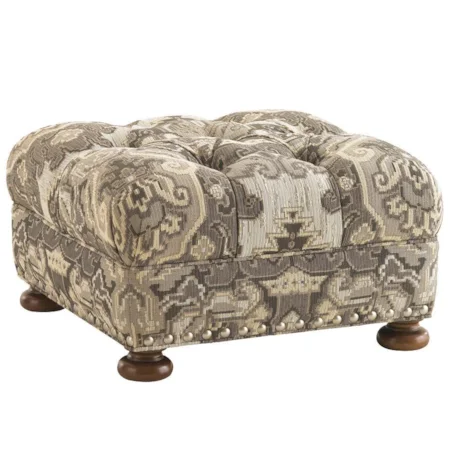 Elle Upholstered Ottoman withTufted Top