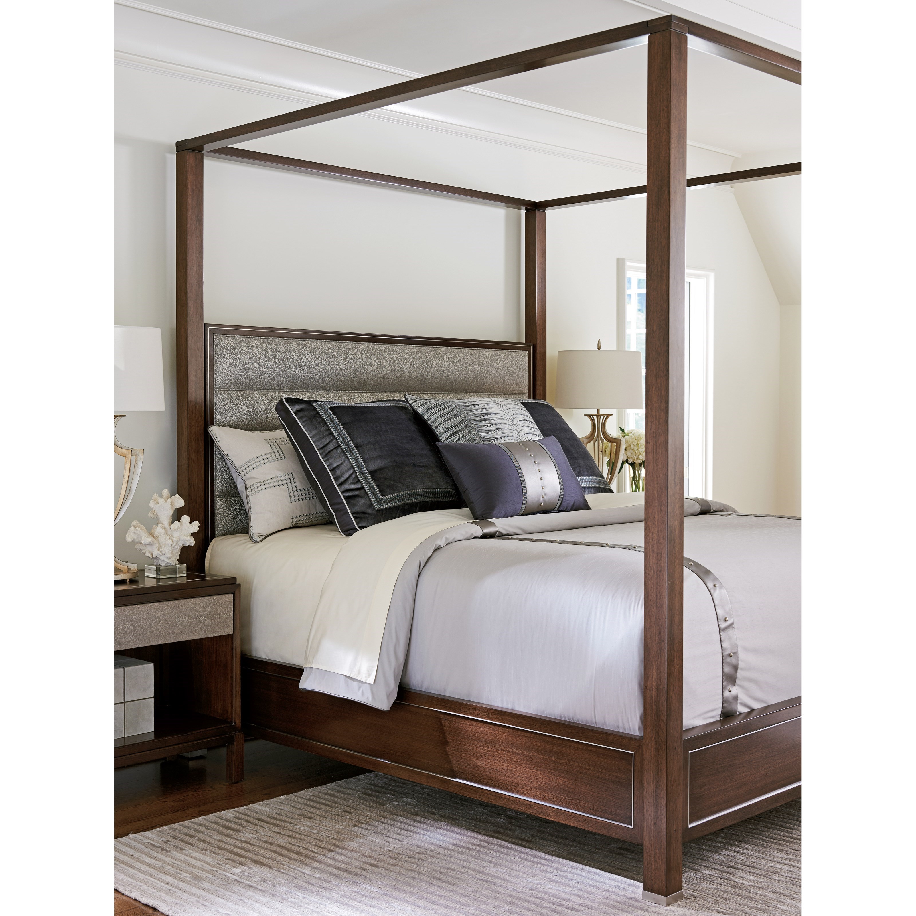 Lexington MacArthur Park Terranea Queen Poster Bed Custom Fabric