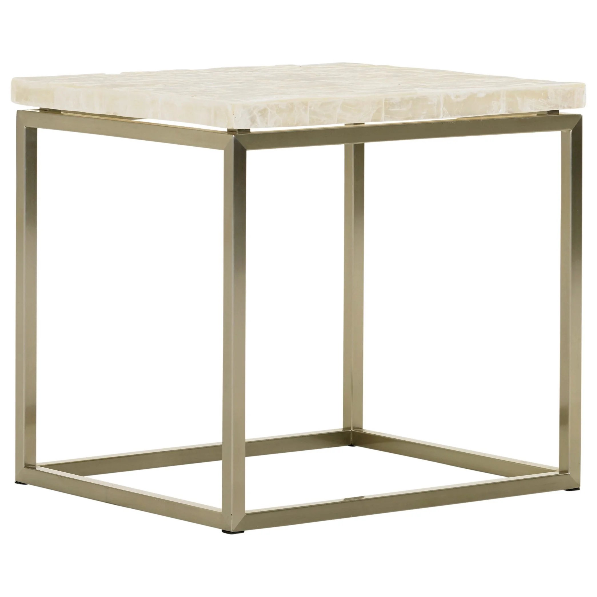 Lexington MacArthur Park 729-955C Marisol End Table with White Veracruz  Stone Top, Baer's Furniture