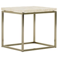 Marisol End Table with White Veracruz Stone Top