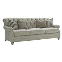 Greenport Tufted Sofa with Scoop Rolled Arms