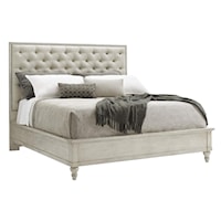 Sag Harbor King Bed with Button Tufting and Nailheads