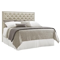 Sag Harbor Queen Upholstered Headboard with Button Tufting and Nailheads
