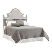 King-Sized Arbor Hills Upholstered Arch Headboard with Nailheads