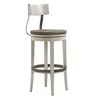 Merrick Swivel Bar Stool with Rush Seat