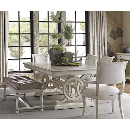 6 Pc Dining Set with Bench