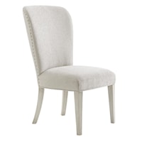 Baxter Upholstered Side Chair in Sea Pearl Fabric
