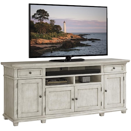 King's Point Media Console with Wire Management and Adjustable Storage