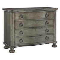 Sandy Ridge Bachelor's Chest with Serpentine Case Front in Pelican Gray Finish