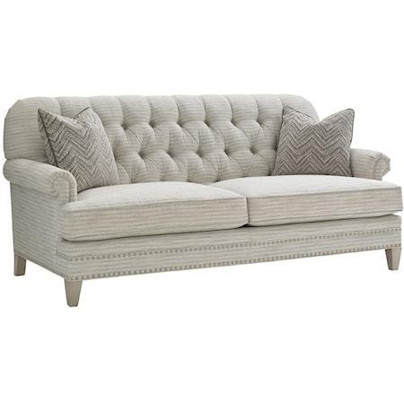 Hillstead Button Tufted Settee with Nailhead Detail