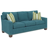 Bristol Customizable Sofa (6 inch Track Arm, Boxed Edge Back, Medium Tapered Leg, Nailheads)