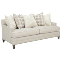 Tanner Customizable Sofa (2 Cushions, 3 inch Track Arm, Scatterback Pillows, Tall Tapered Legs, Nailheads)