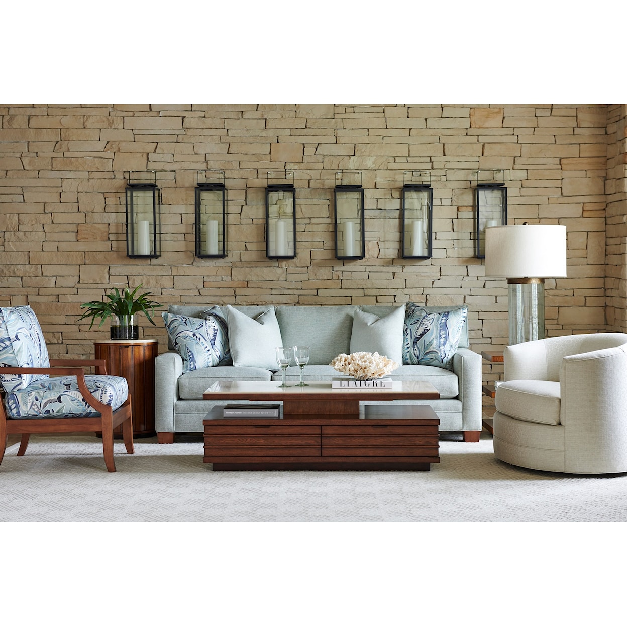 Lexington Personal Design Series Bedford Customizable 3- Cushion Sofa