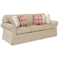 Bedford Customizable Sleeper Sofa (Sock Arms, Knife Edged Back, Kick Pleat Skirt)