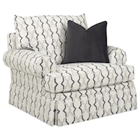 Townsend Stationary Chair (Sock Arms, Bed Pillow Back, Kick Pleat Skirt)