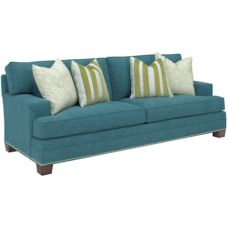 Townsend Customizable Sofa (2 Cushions, 9 inch Track Arm, Boxed Edged Back, Large Tapered Leg)