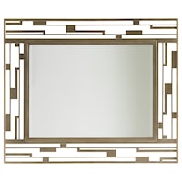 Studio Metal Mirror with Contemporary Burnished Silver Frame