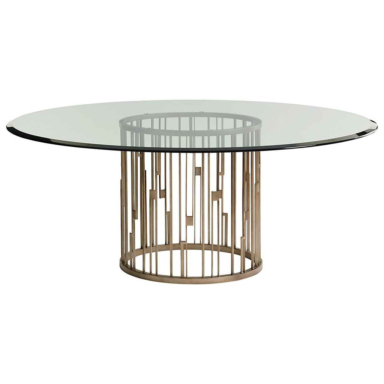 Lexington Shadow Play Rendezvous Dining Table with Glass Top