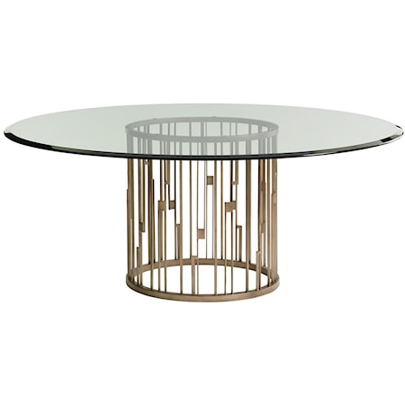 Rendezvous Dining Table with 72" Glass Top