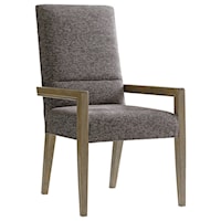 Metro Dining Arm Chair with Customizable Fabrics