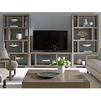 Spotlight Wall Unit with Adjustable Glass Shelving
