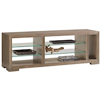 Spotlight Media Console with Adjustable Glass Shelves