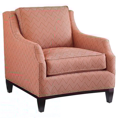 Contemporary Conrad Chair with Exposed wood Base