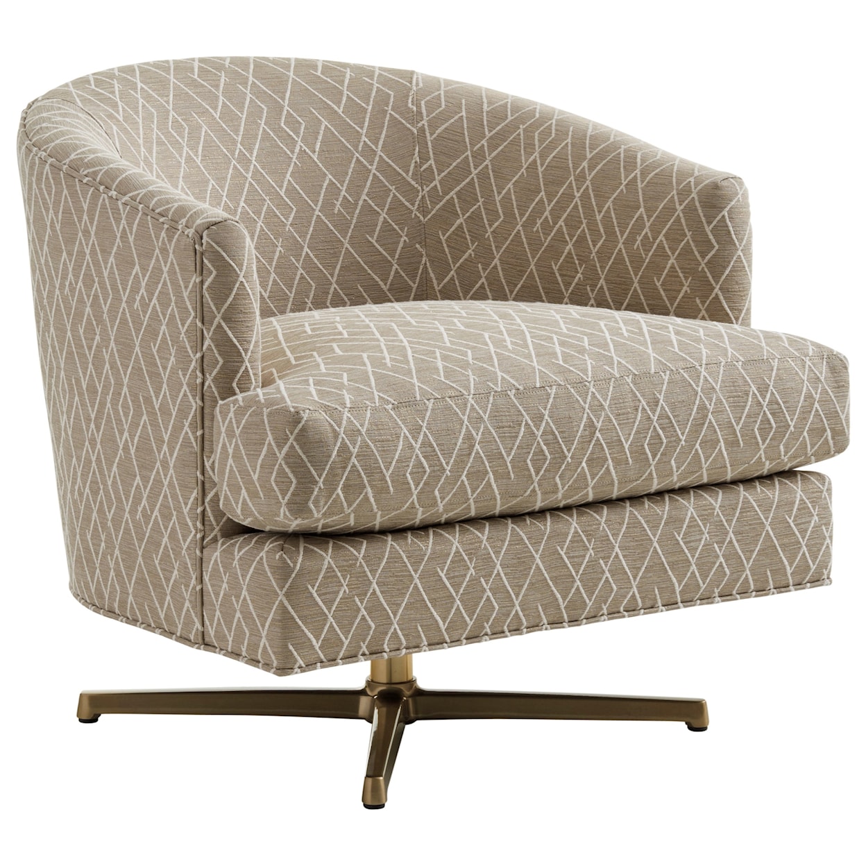 Lexington Zavala Graves Swivel Chair (Brass)