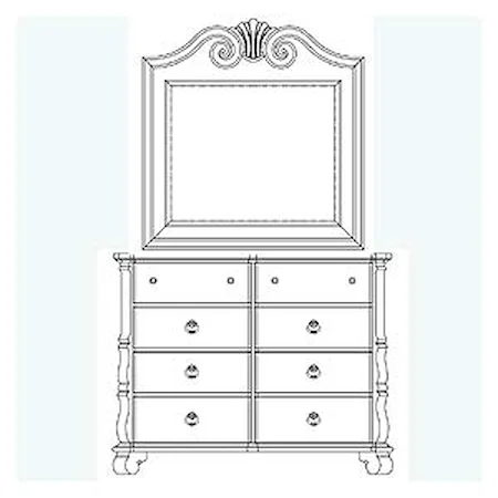 Stonington Dresser and Spinnaker Scroll Mirror