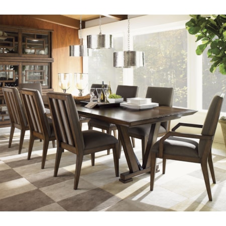 Nine Piece Pinnacle Dining Table and Innova Dining Chairs Set