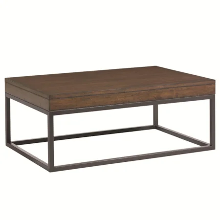 Nexus Cocktail Table with Graphite Metal Base
