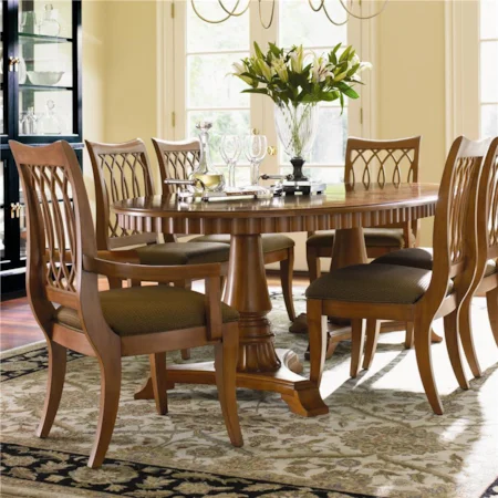 Olympic Oval Dining Table and 6 Claremont Chairs Set